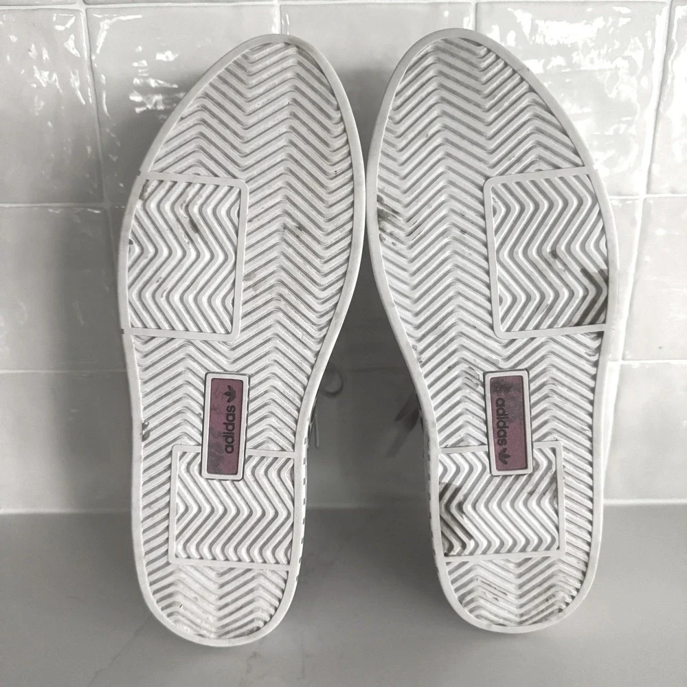 Adidas Sleek Super Platform Sneaker Womens 8 Leopard Print Gold Trefoil Jewel